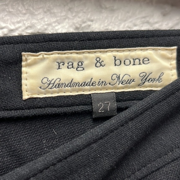 rag & bone Black faux leather knee Jeggings Size 27 - Picture 5 of 7